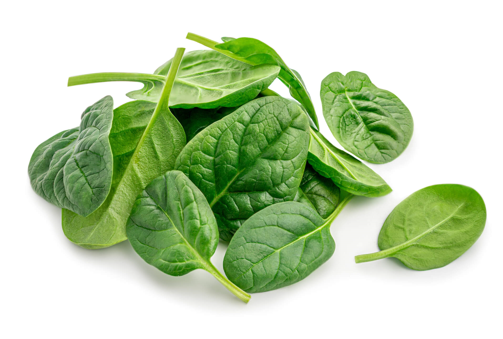 A pile of spinach leaves

