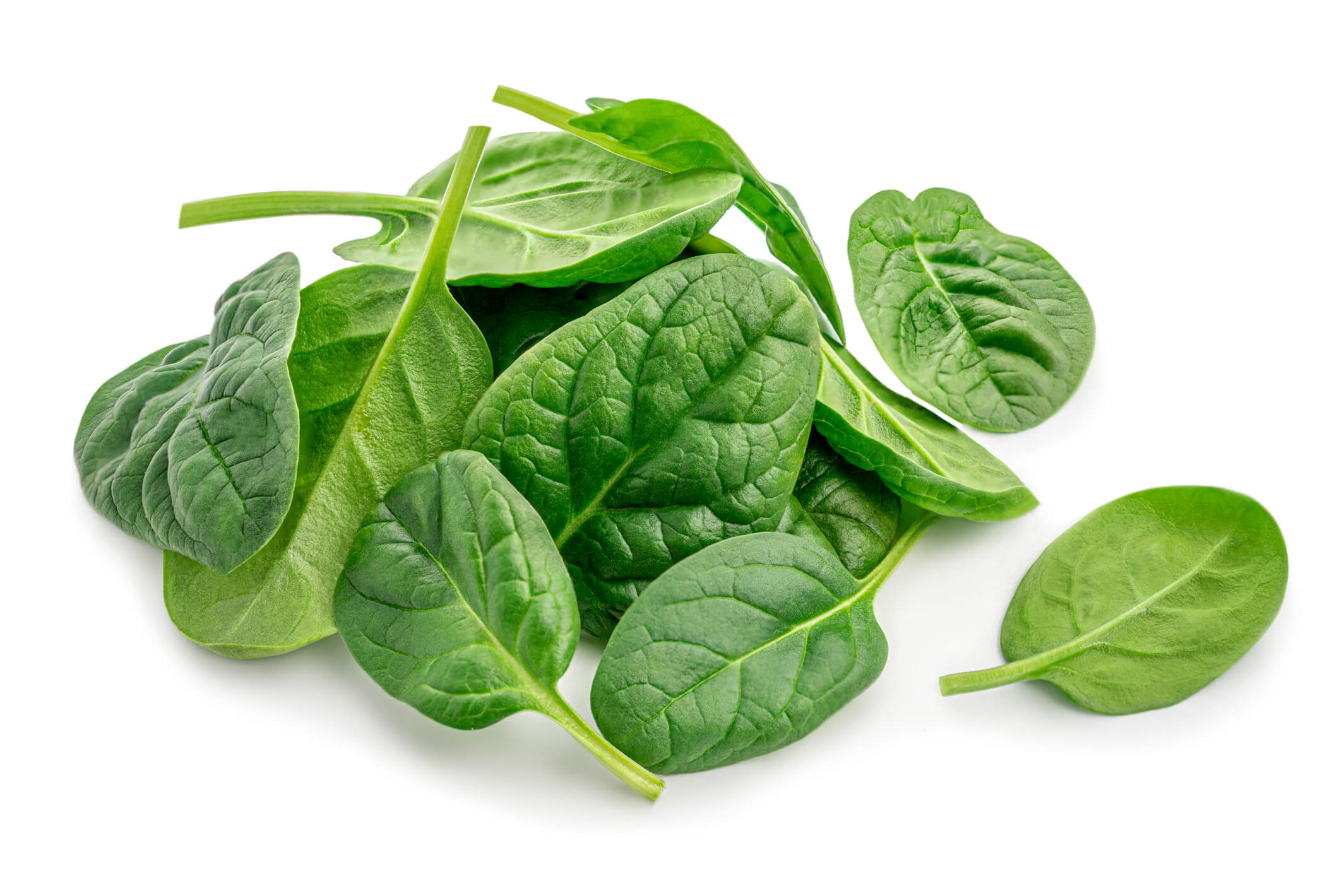 A pile of spinach leaves
