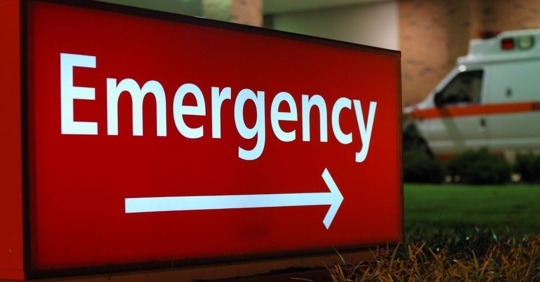 emergency room department sign
