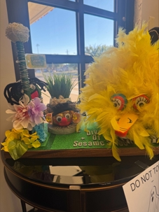 staff made pumpkin decorations